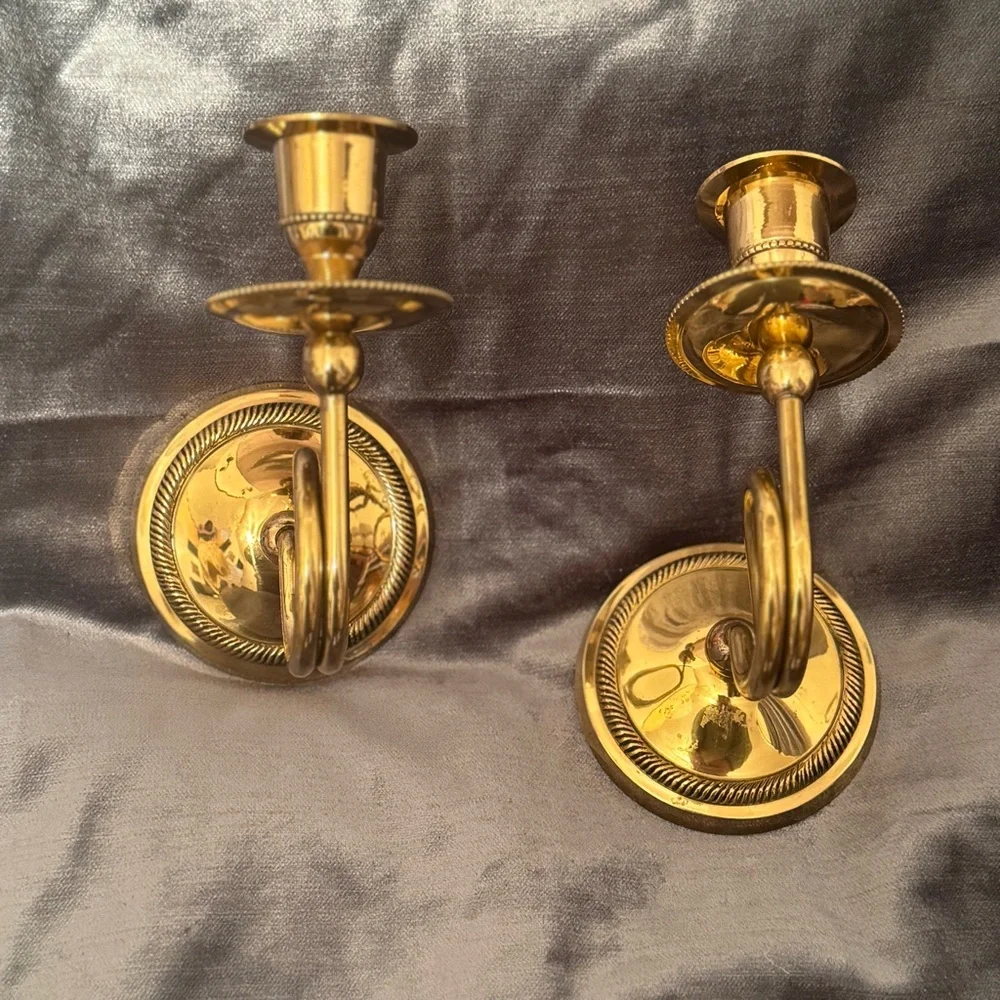 Vintage Mid-Century Hollywood Regency Sconces - a Pair